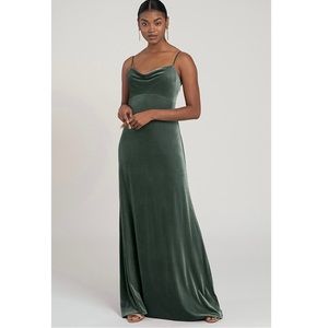 Jenny Yoo | Dresses | Jenny Yoo Sammi Dark Eucalyptus Green Maxi Dress Gown  Size 6 | Poshmark